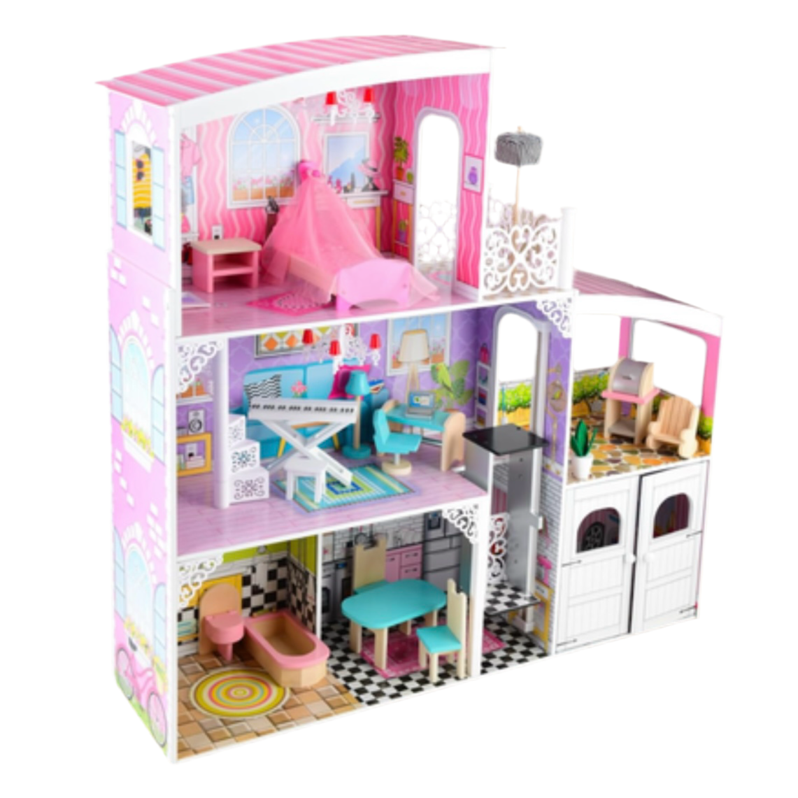 Maison de Poupées avec 17 Pièces