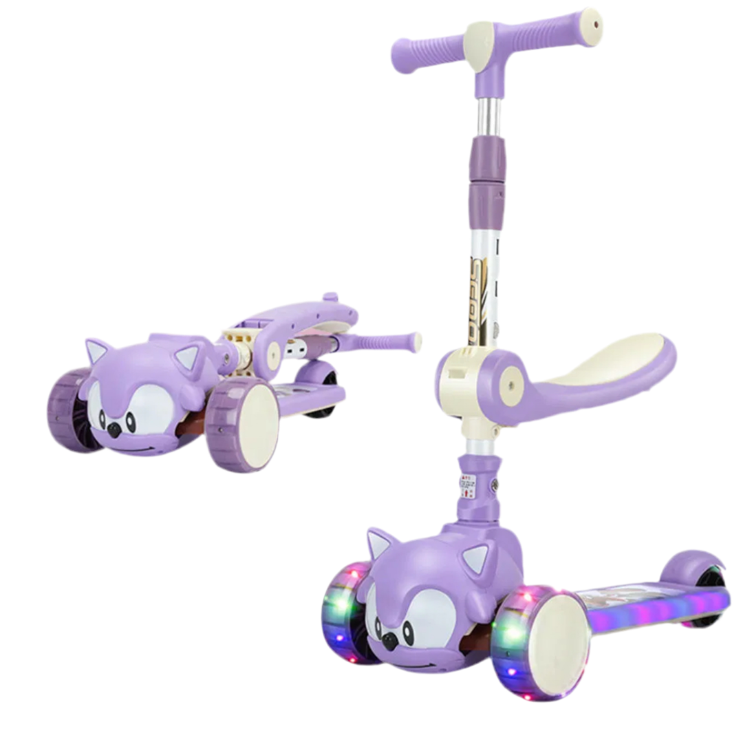 Scooter Trois Roues avec Éclairage et Musique