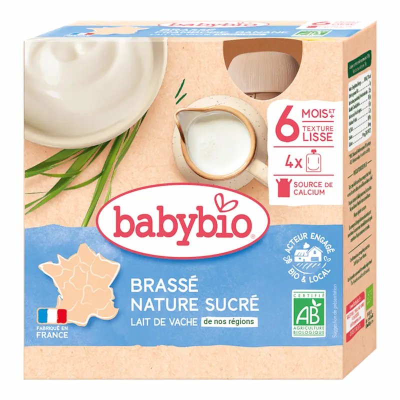 Babybio Brassé Nature Sucré 4X85G