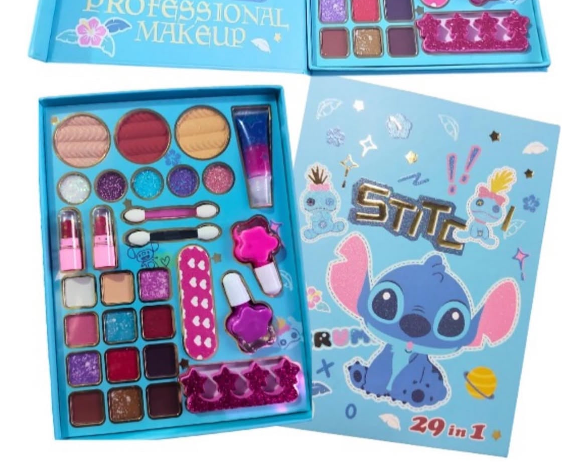Palette de maquillage pour enfants Stitch – 29 en 1