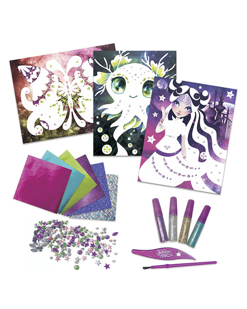 Coloriage et Peinture à Paillettes et Feuilles - Nebulous Stars