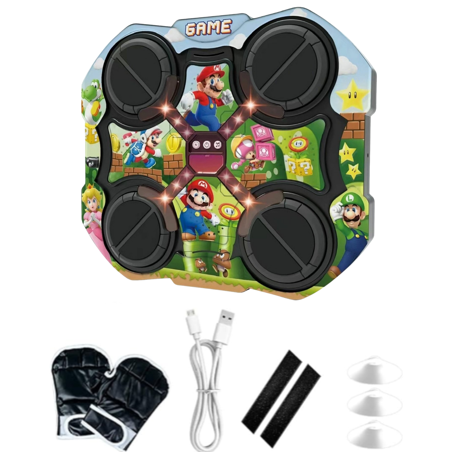 Machine de Boxe Musicale Super Mario – Murale avec LED et Musique