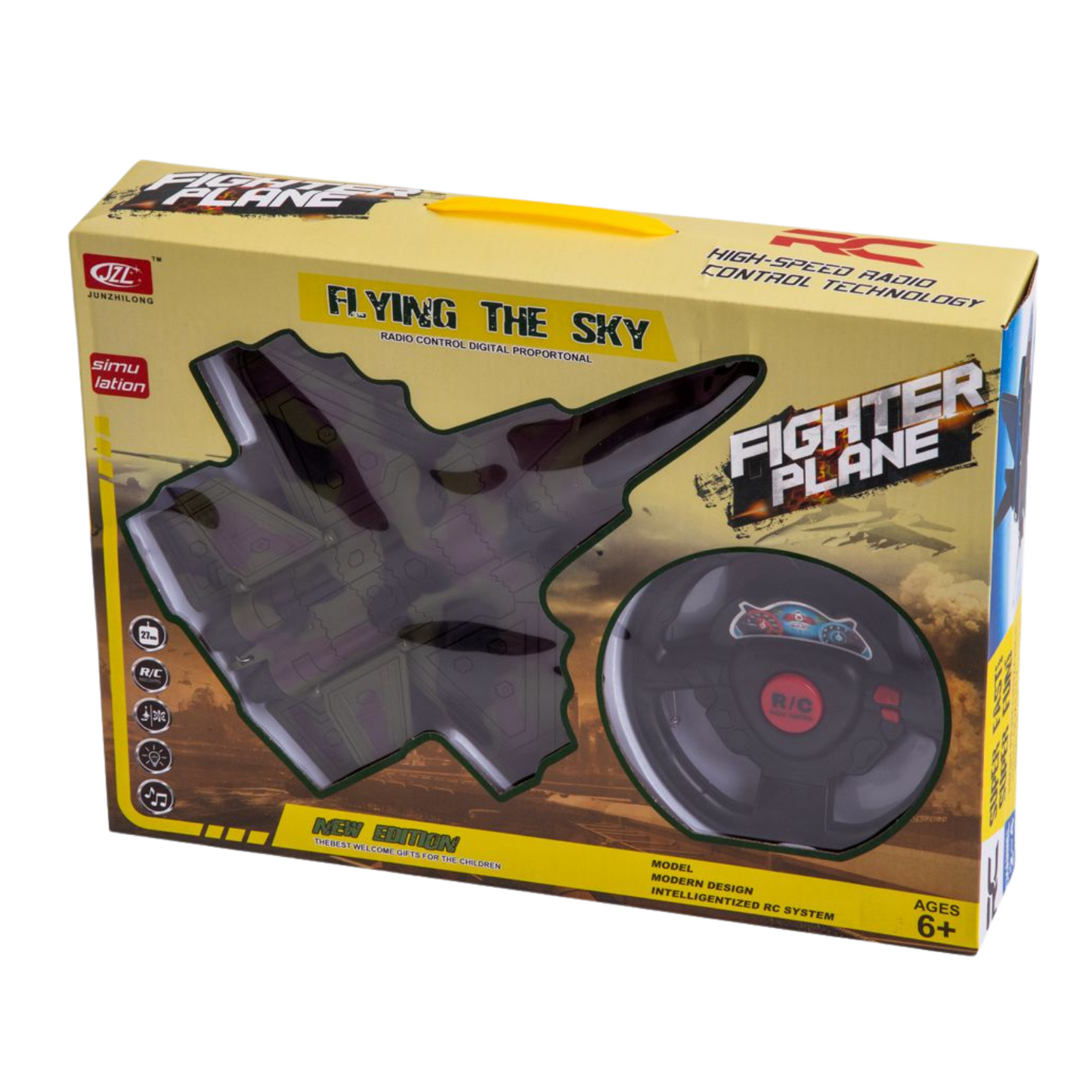 Avion de Chasse Télécommandé pour Enfants – Sons et Lumières