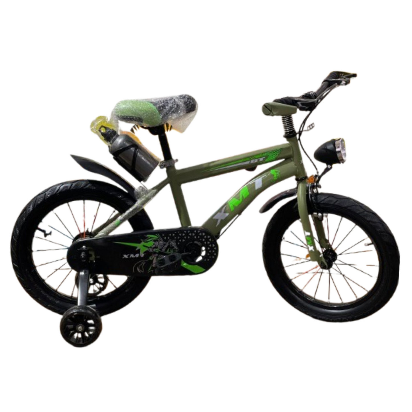 Vélo 16 pouce "XMT" vert pour garçon - 5 ans à 8 ans
