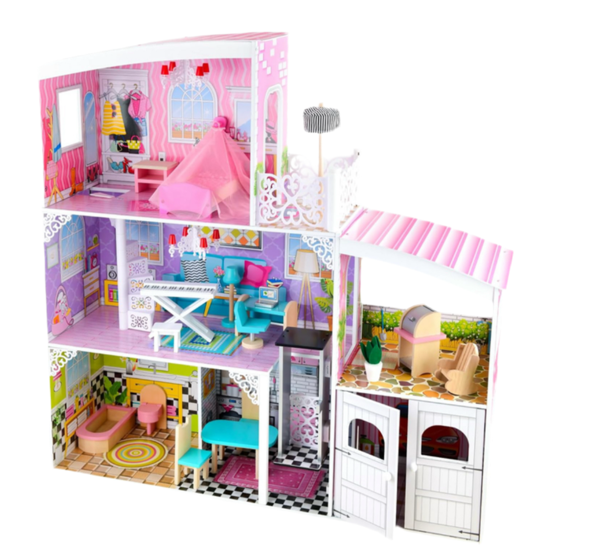 Maison de Poupées avec 17 Pièces