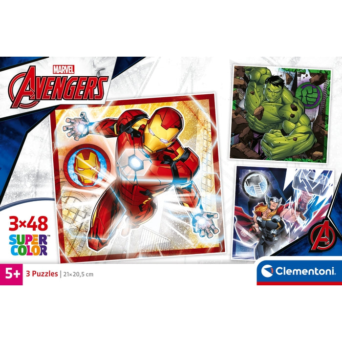 Puzzle Marvel Avengers – 3×48 pièces – Clementoni