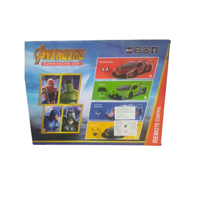 Voiture Télécommandée Marvel Racing Hero – Échelle 1:18