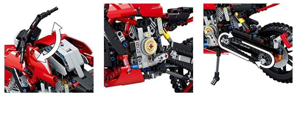 Jeu de Construction de Motos de Course (640 pièces)