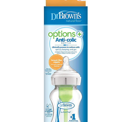 Dr. Brown’s Biberon de transition 270 ml col large Vert 6M+ (Sippy + tétine L3)