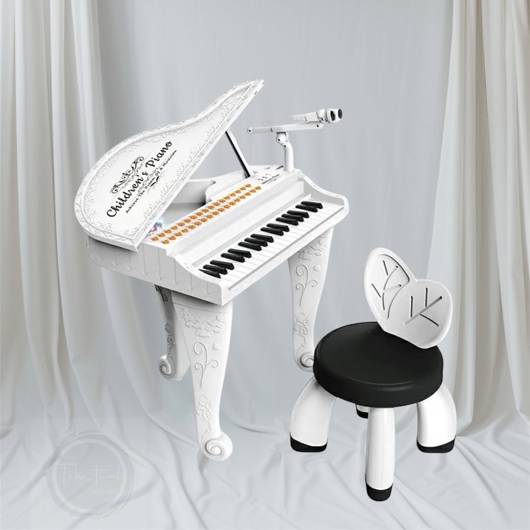 Piano pour Enfants avec Chaise – Noir ou Blanc