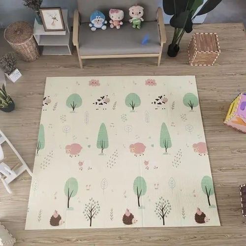 Tapis D'éveil Bébé Pliable Epais Réversible 120x180x1cm