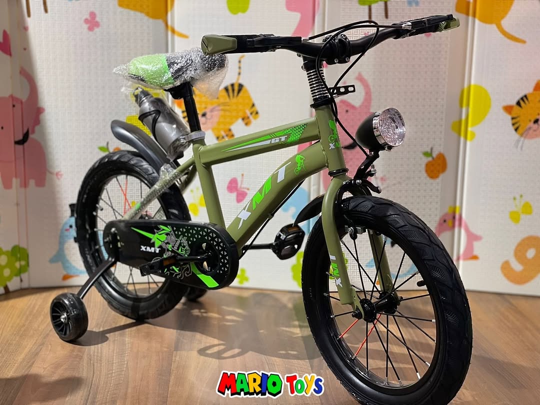 Vélo 16 pouce "XMT" vert pour garçon - 5 ans à 8 ans