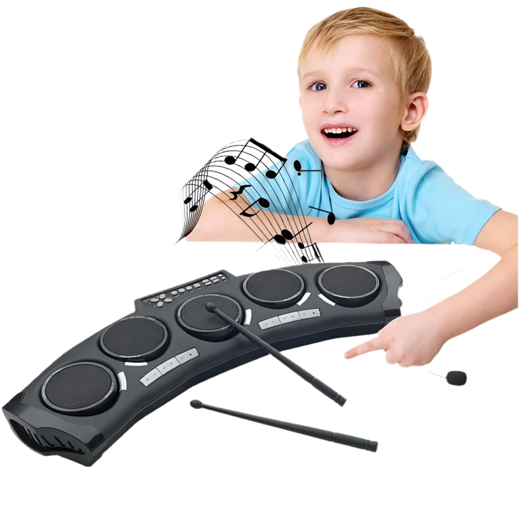 Batterie Électronique "Mini Rockstar" avec Microphone – Music Drum