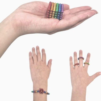 Magnetic Rainbow Balls – 216 Pièces (5 mm)