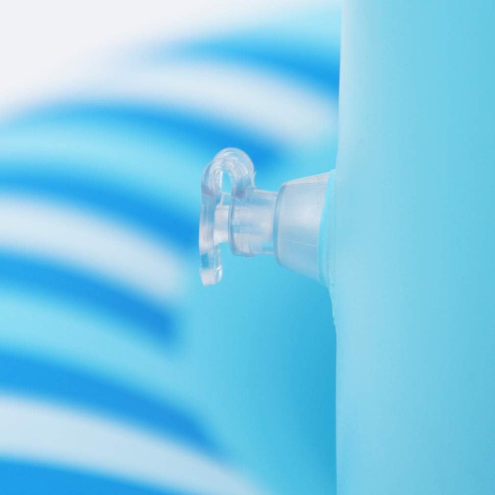 Bouée Siège Bébé avec Auvent Anti-Soleil – 3D Flétan Cartoon - Bleu