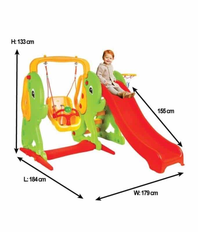 Balançoire et toboggan en forme d’éléphant – Pilsan