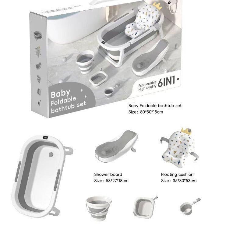 Baignoire Bébé Pliable 6 en 1 avec Accessoires