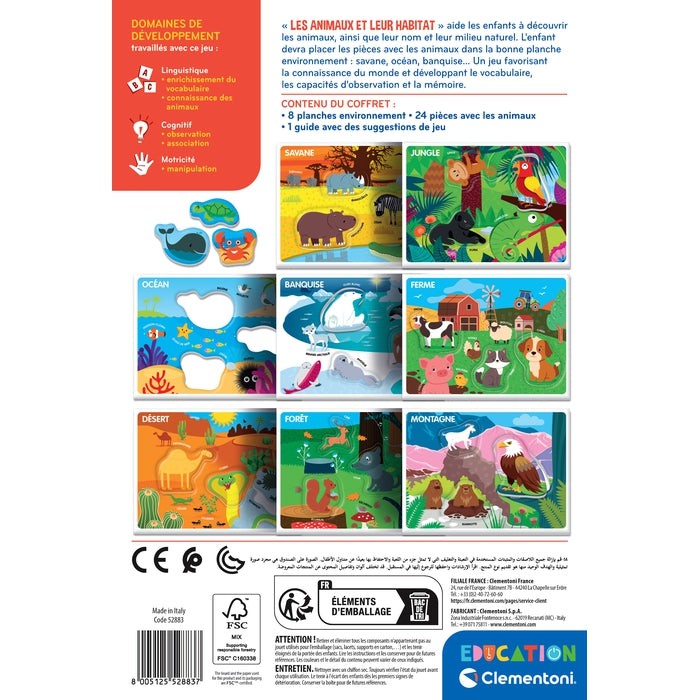 Les animaux et leur habitat – Clementoni