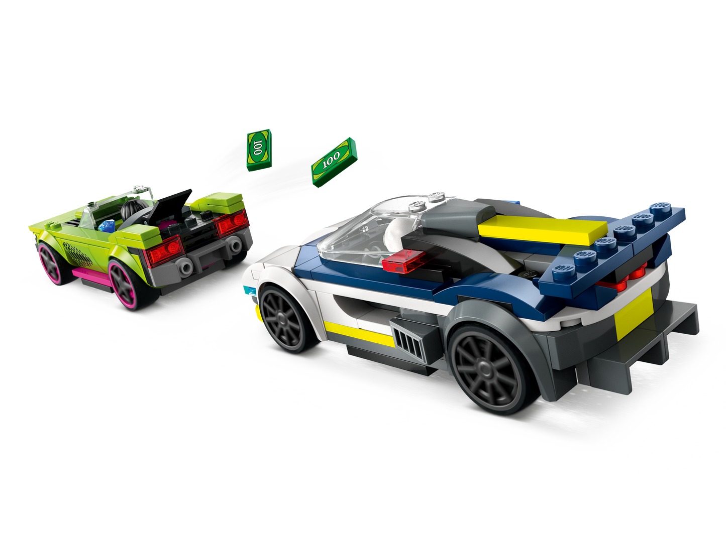La course-poursuite entre la voiture de police et la super voiture - LEGO® City
