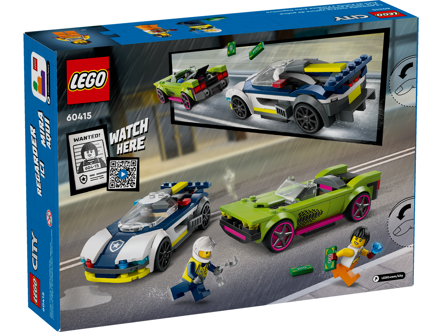 La course-poursuite entre la voiture de police et la super voiture - LEGO® City