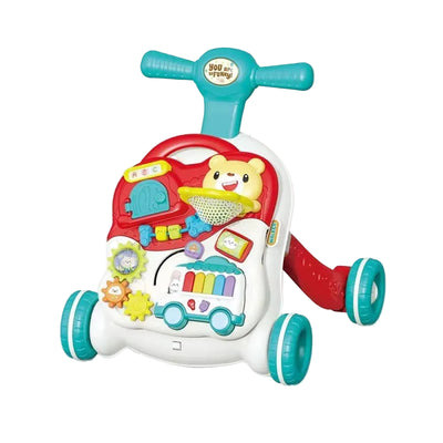 Trotteur Bébé 2 en 1 avec Table d’Activités Musicale