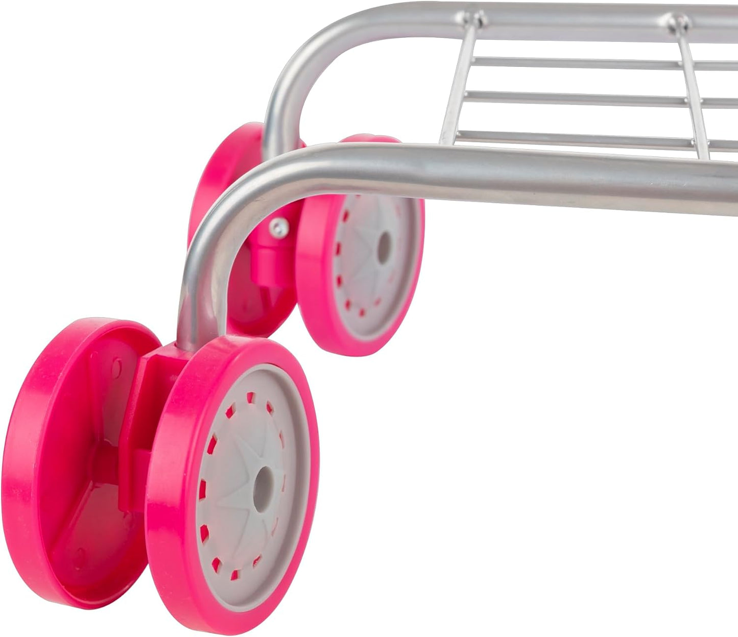 Chariot de courses pliable Idena avec détails roses