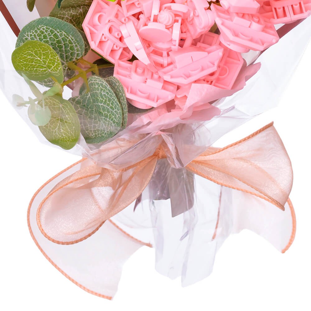 Bouquet de Fleurs Roses en Briques à Construire – 234 Pièces