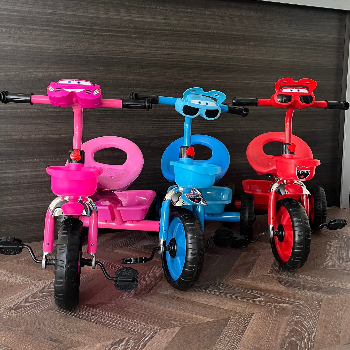 Tricycle à Lunettes pour Enfant avec Panier – Rose