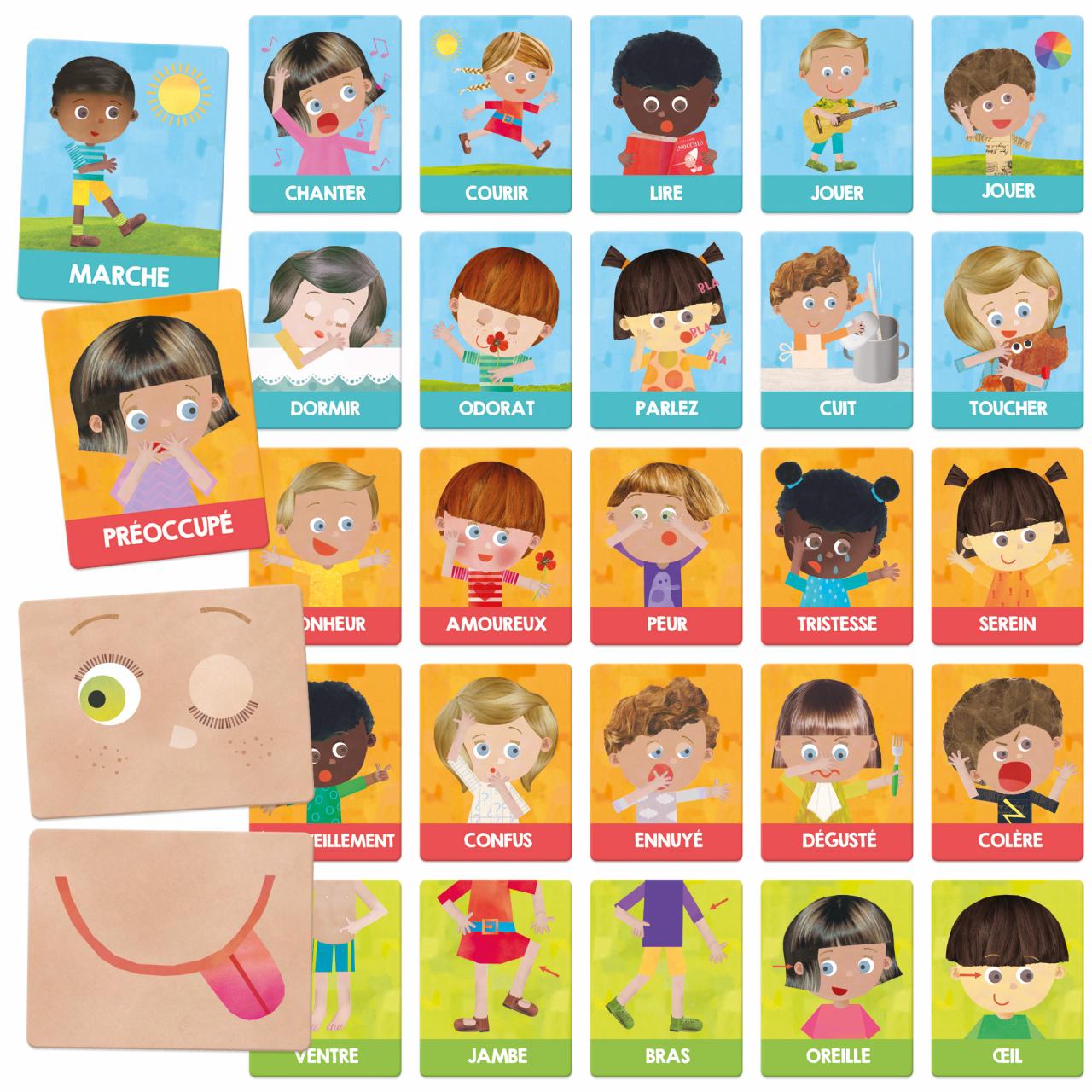 Flashcards Montessori Émotions et Actions – Headu