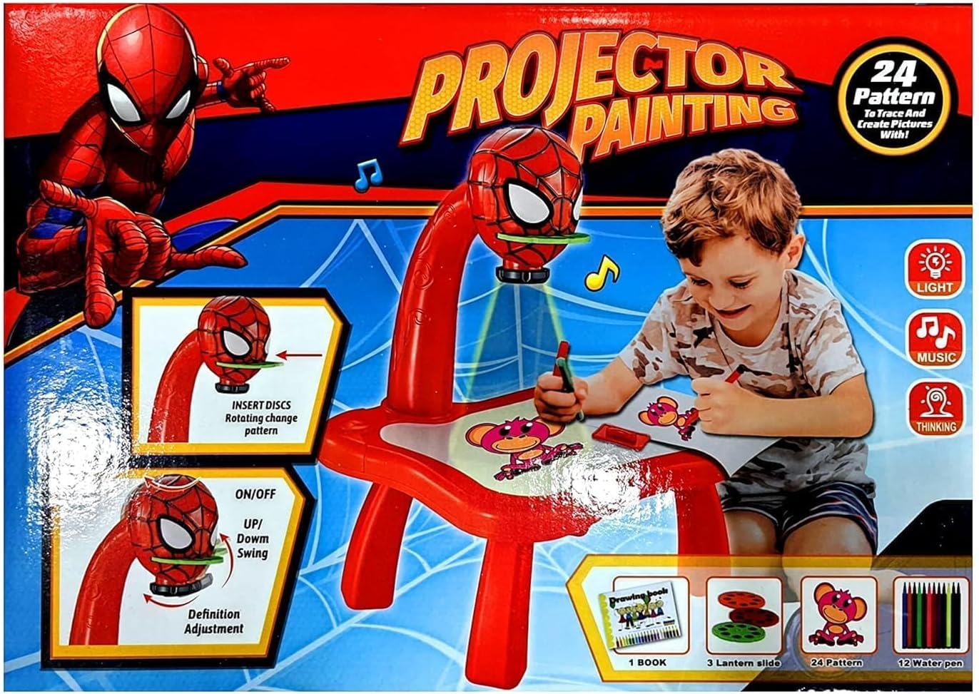 Projecteur à LED pour enfant avec table de dessin