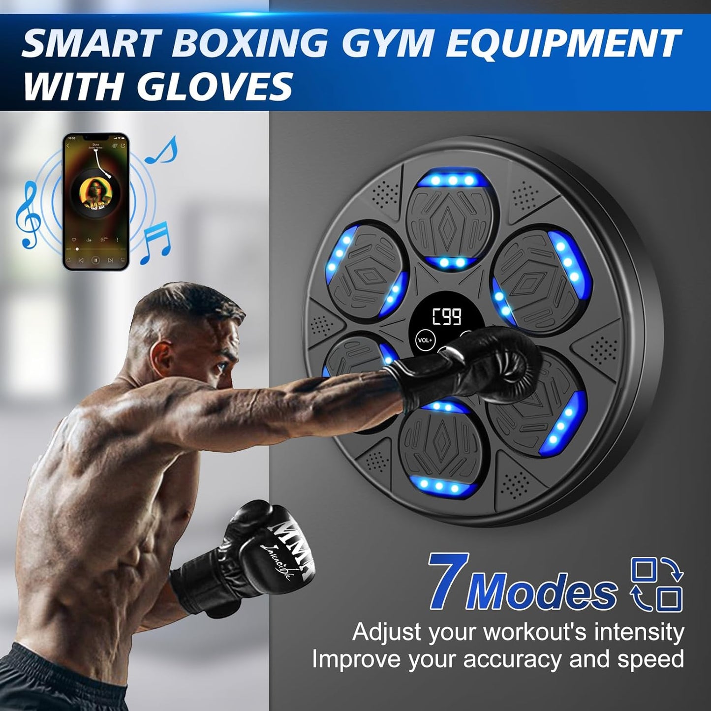 Smart Music Boxing Machine – Entraînement interactif pour adultes et enfants