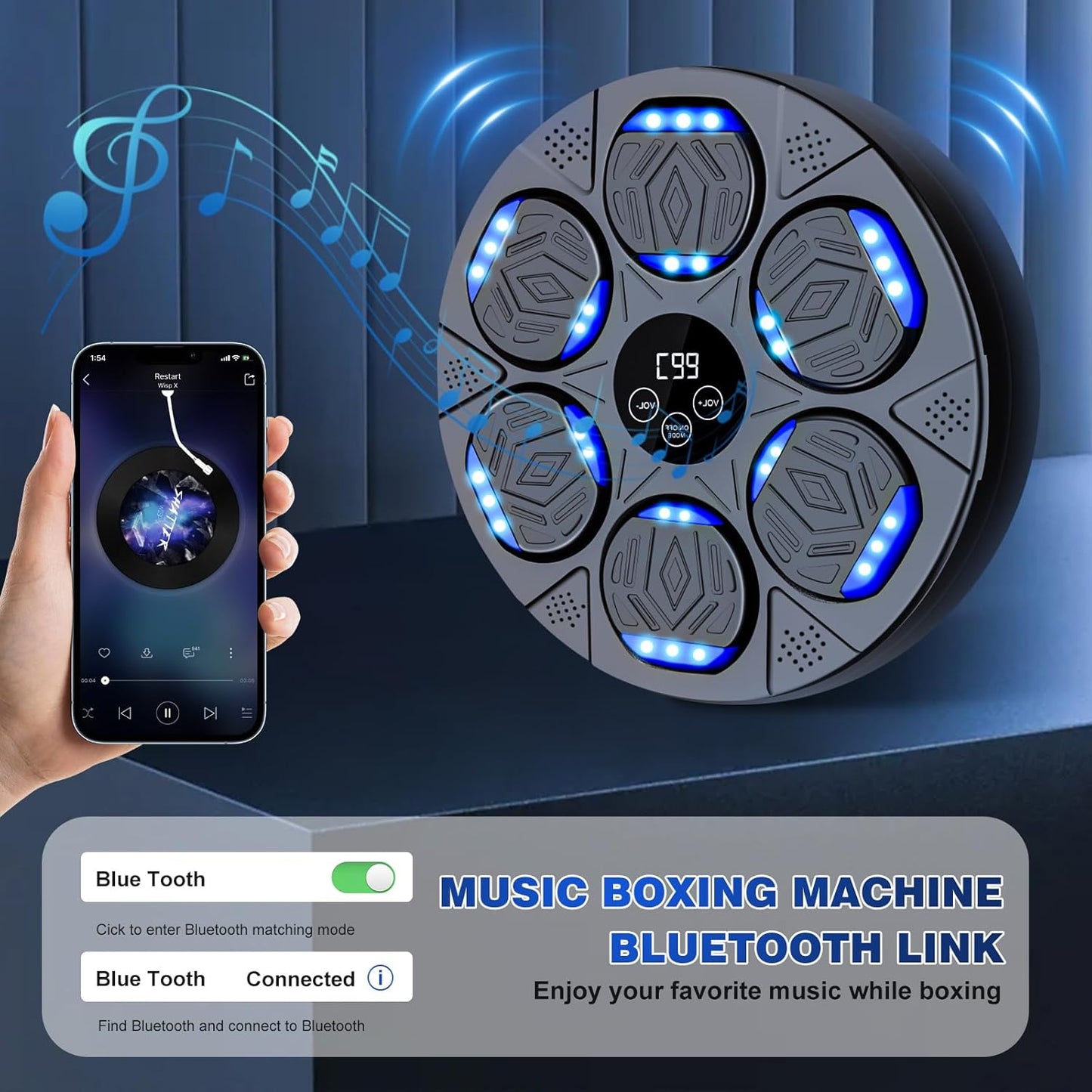 Smart Music Boxing Machine – Entraînement interactif pour adultes et enfants