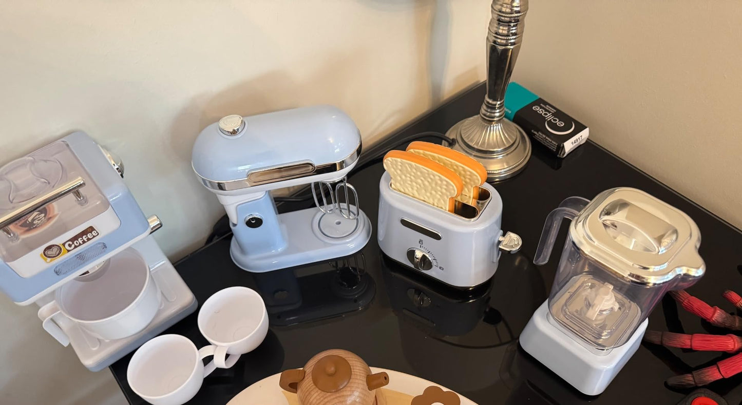 Kit Cuisine Enfant – Cafetière, Mixeur, Batteur Grille-Pain