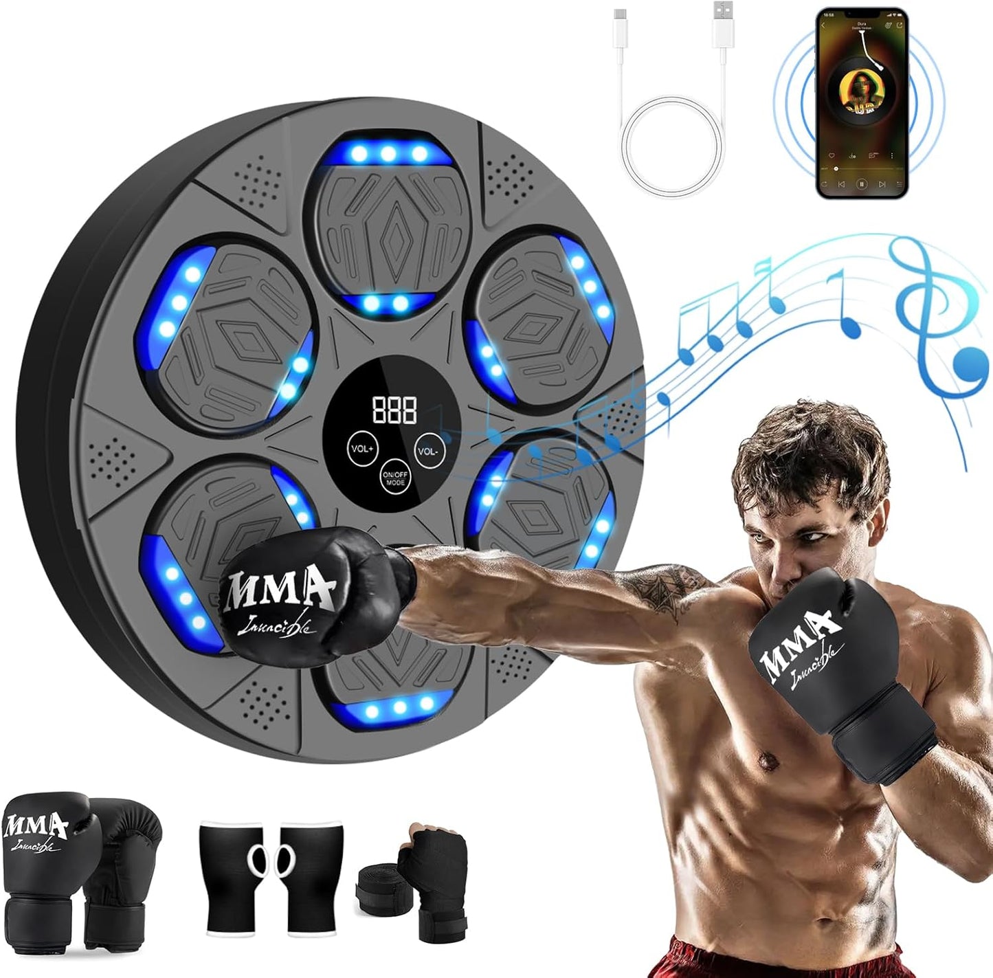 Smart Music Boxing Machine – Entraînement interactif pour adultes et enfants