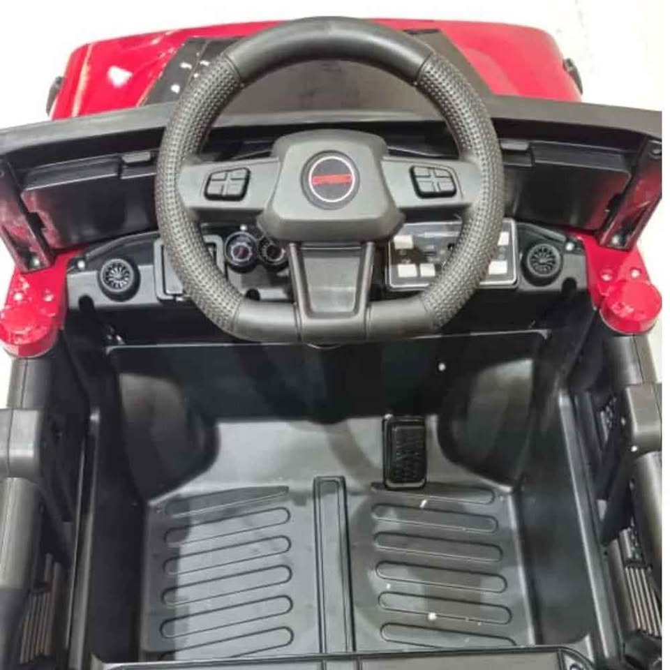 Voiture Électrique 4 Moteurs 12V pour Enfants Rouge – Télécommande, Musique & Éclairage LED