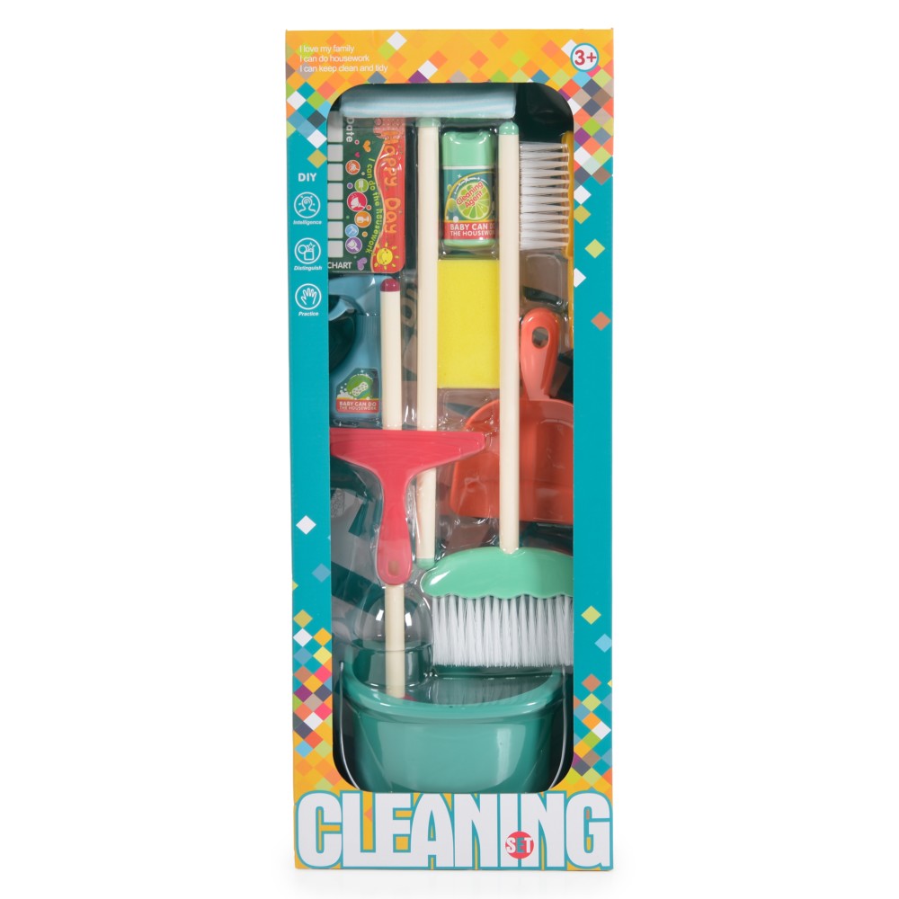 Set de Ménage pour Enfant Cleaning – Balai, Pelle, Seau et Accessoires