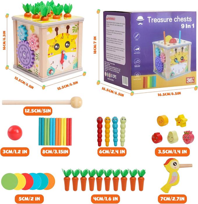 Cube d'activités 9 en 1 pour les tout-petits – Jouet Montessori Interactif