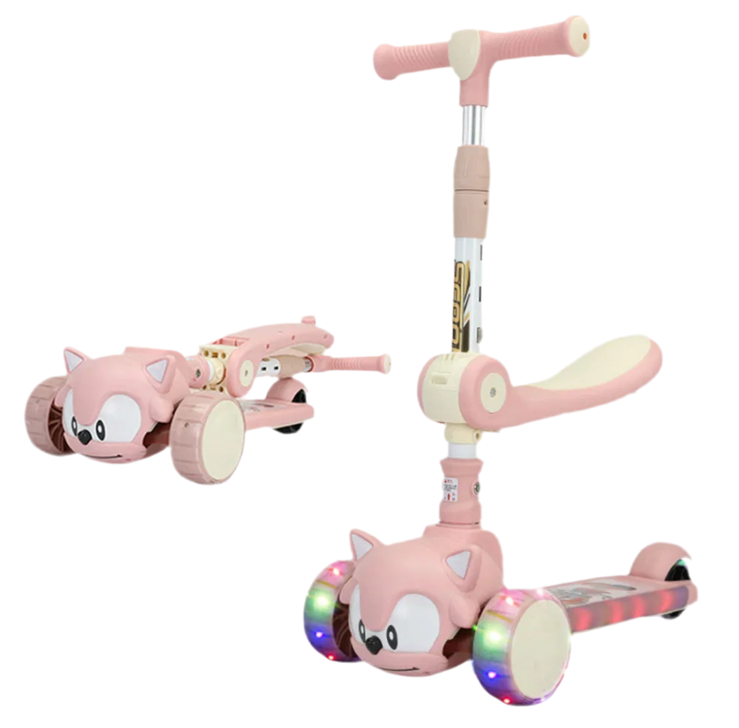 Scooter Trois Roues avec Éclairage et Musique