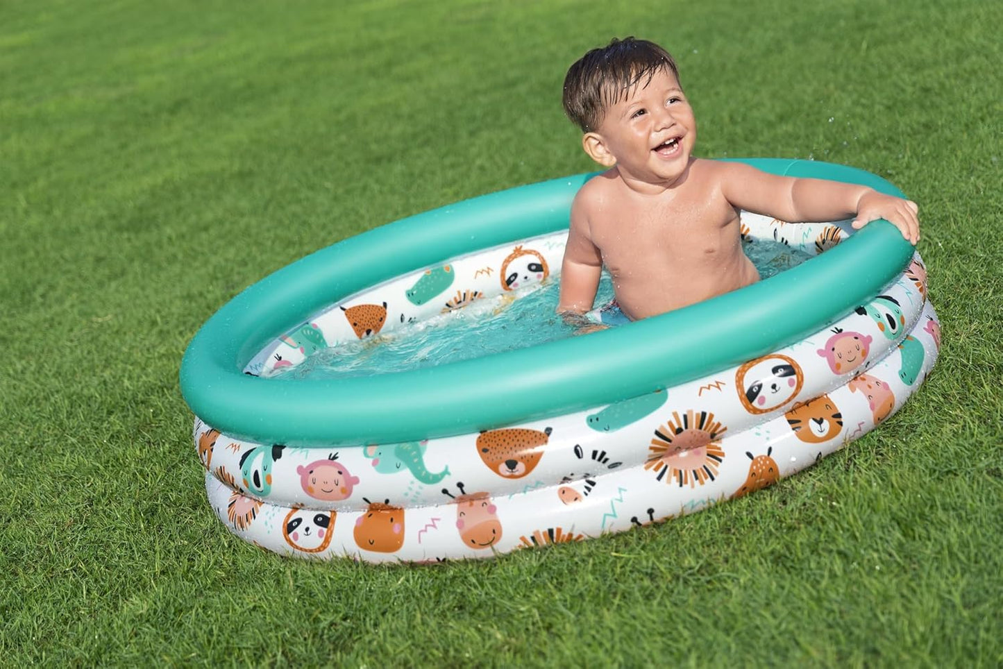 Safari Pal Pataugeoire gonflable pour enfants 122x25cm - Bestway