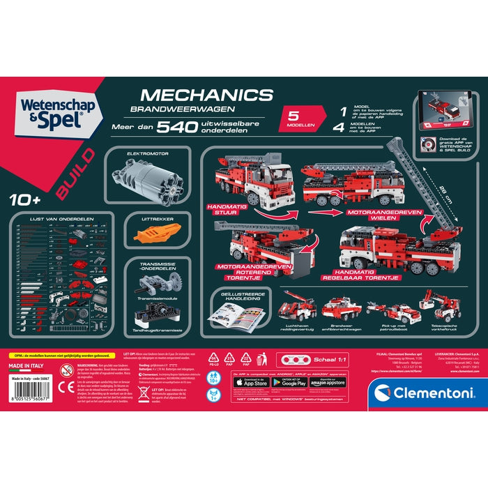 Kit de Construction : Camion de Pompiers et 4 Véhicules (5 en 1)