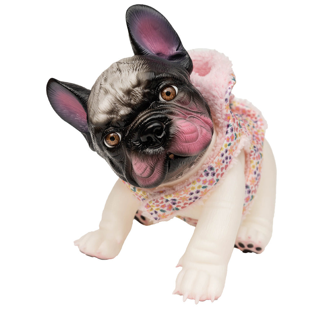 Bouledogue Français – Peluche Chiot Réaliste 23 cm