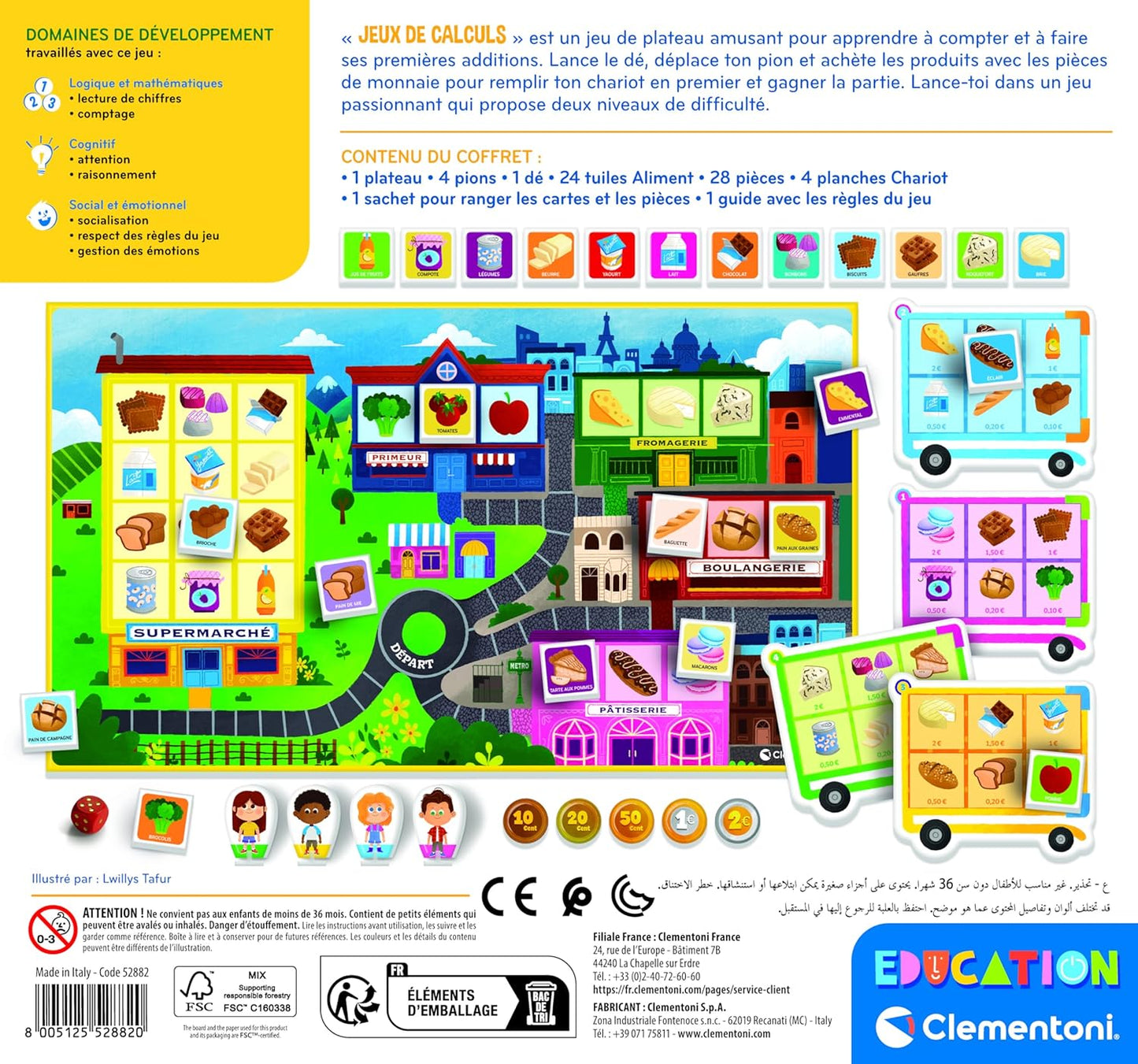 Clementoni – Coffret Jeux de Calcul