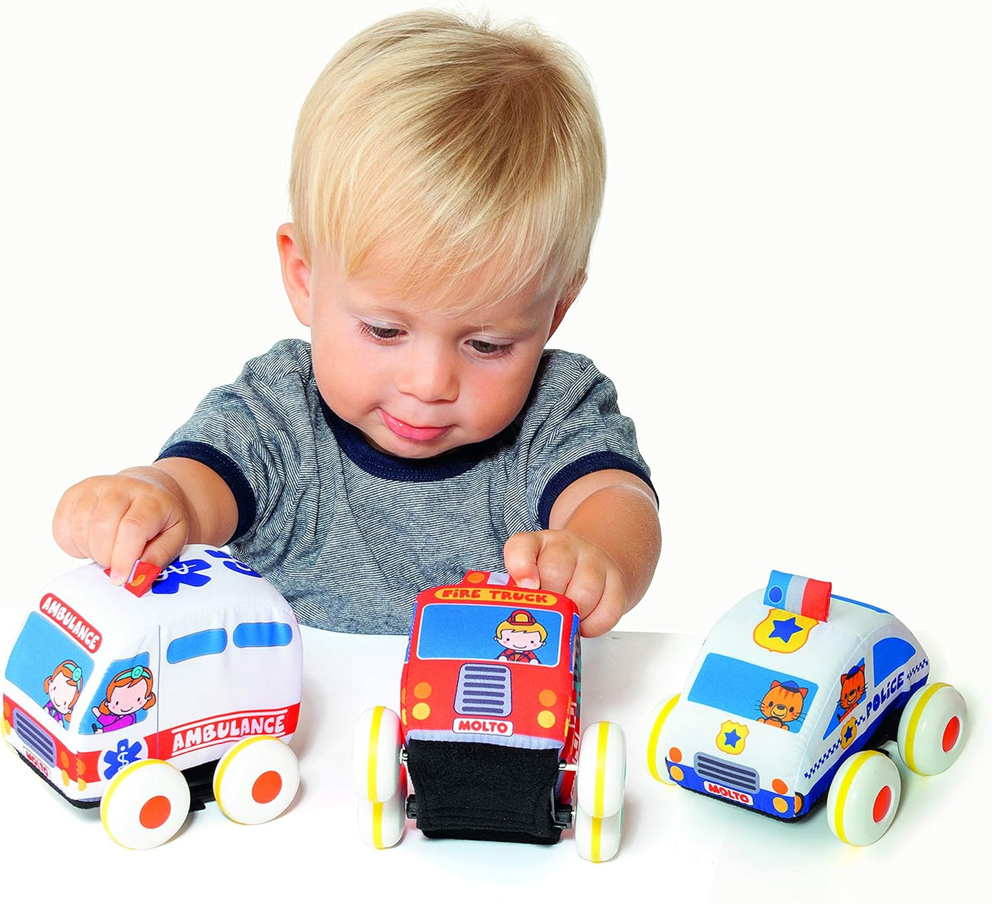 Véhicules Touch N' Go - Camion de pompiers, Ambulance, Voiture de police
