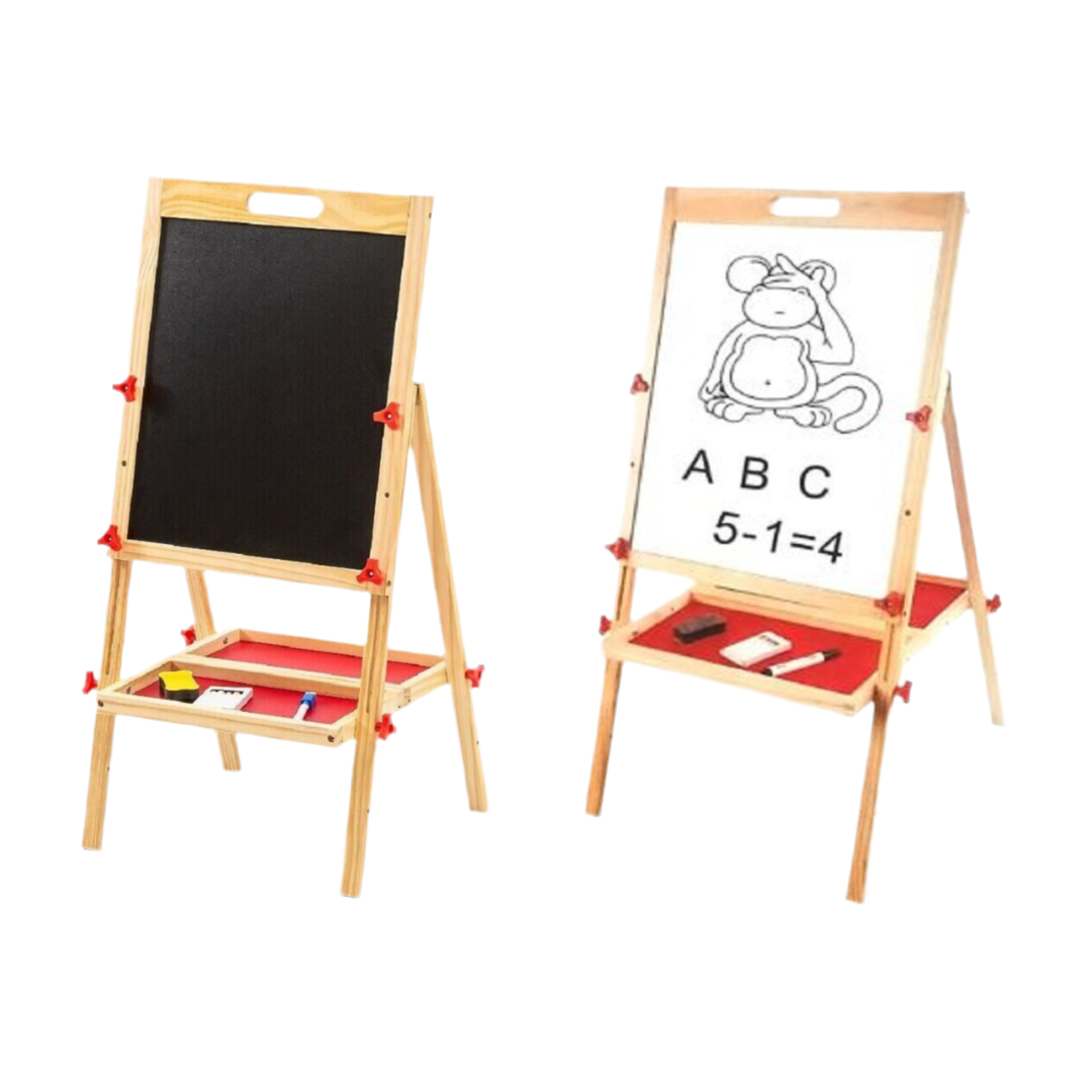 Tableau d’Art Double Face en Bois - Noir et Blanc, Magnétique