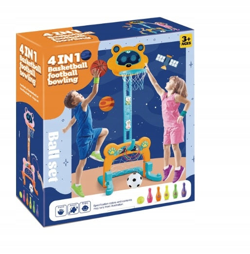 Ensemble Multi-Sports 4 en 1 – Basket, Football et Bowling