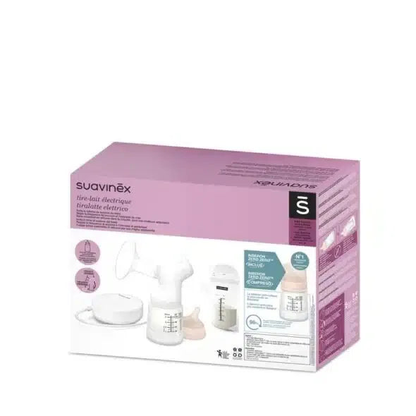 Suavinex Tire-lait Électrique + Biberon avec tétine Zero Zero 120 ml