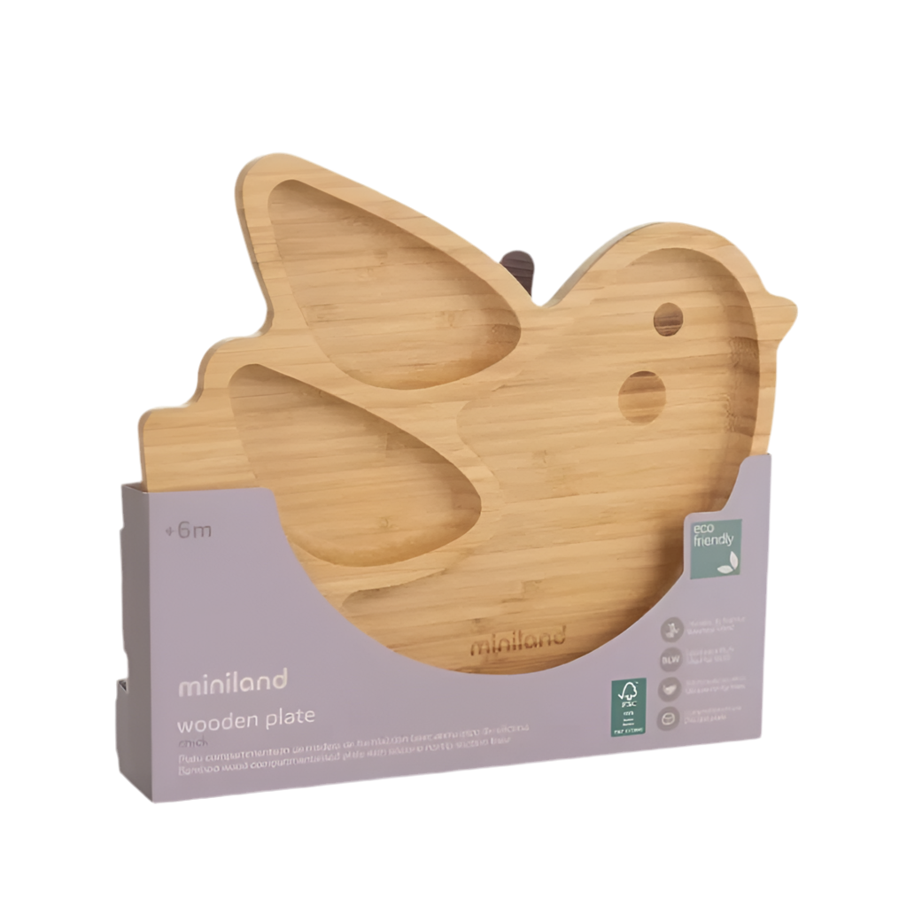 Assiette en Bois Oiseau - Miniland