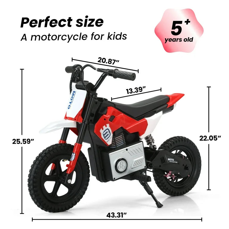 Moto Cross Électrique Enfant – 24V Pneus en Caoutchouc