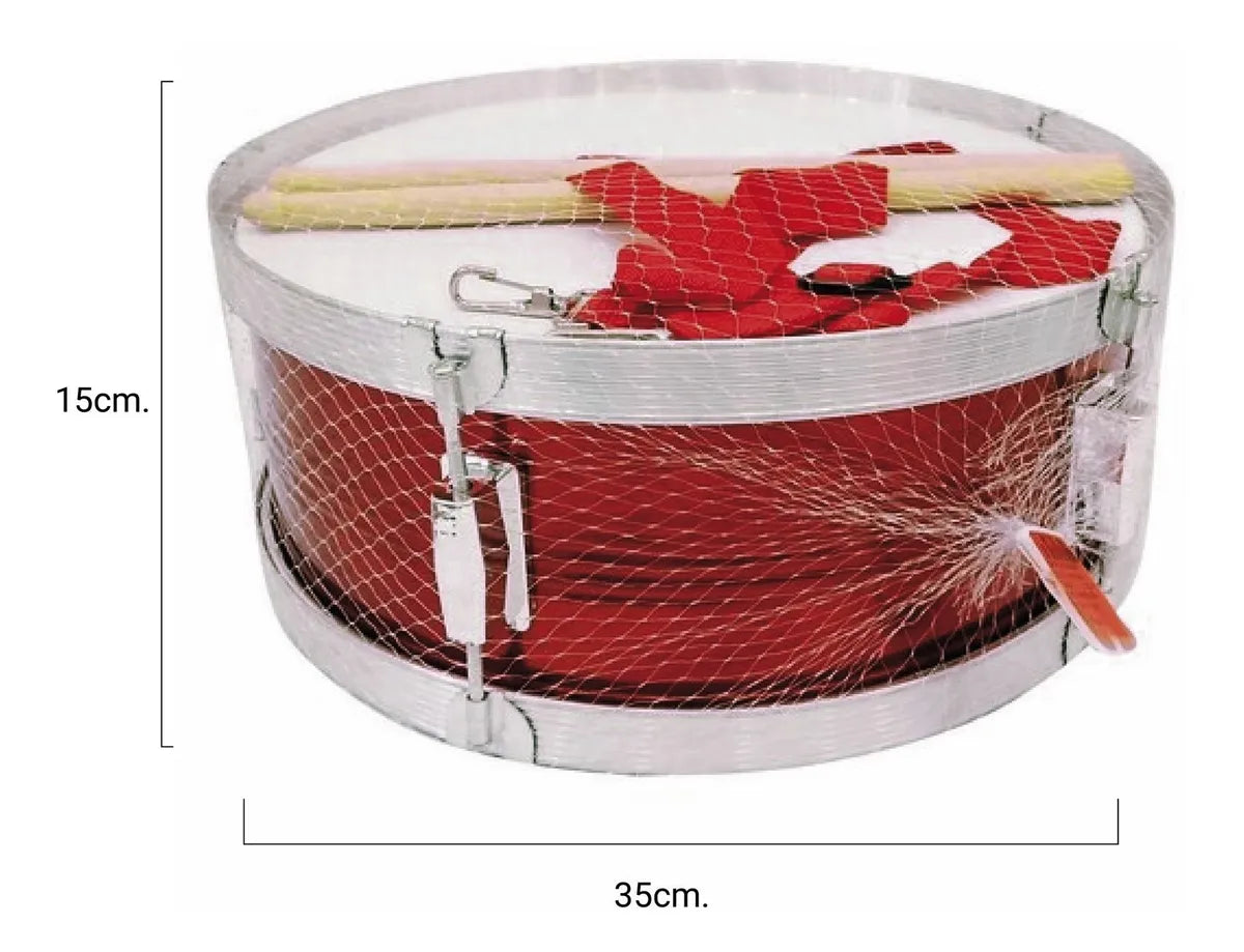 Tambour Métallique Rouge – Grand Modèle