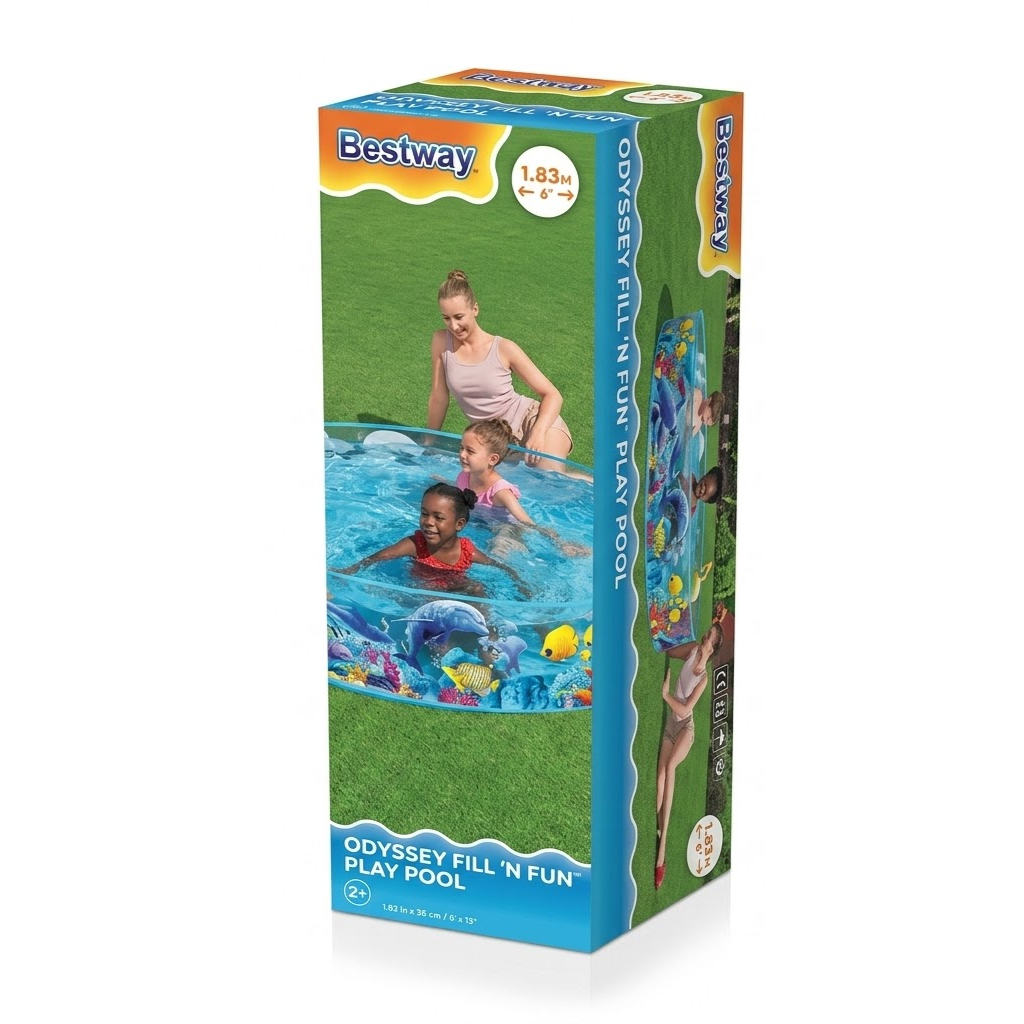 Piscine Gonflable Enfant – Bestway Odyssey Fill 'N Fun 183 cm